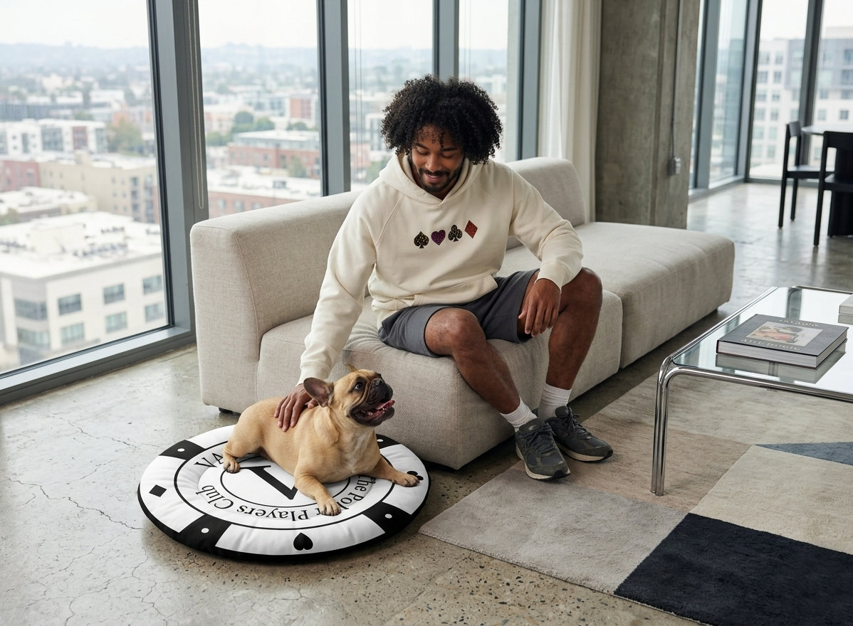 Poker Chip Dog Bed